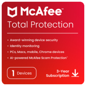 McAfee Total Protection 1 Device 3 Years