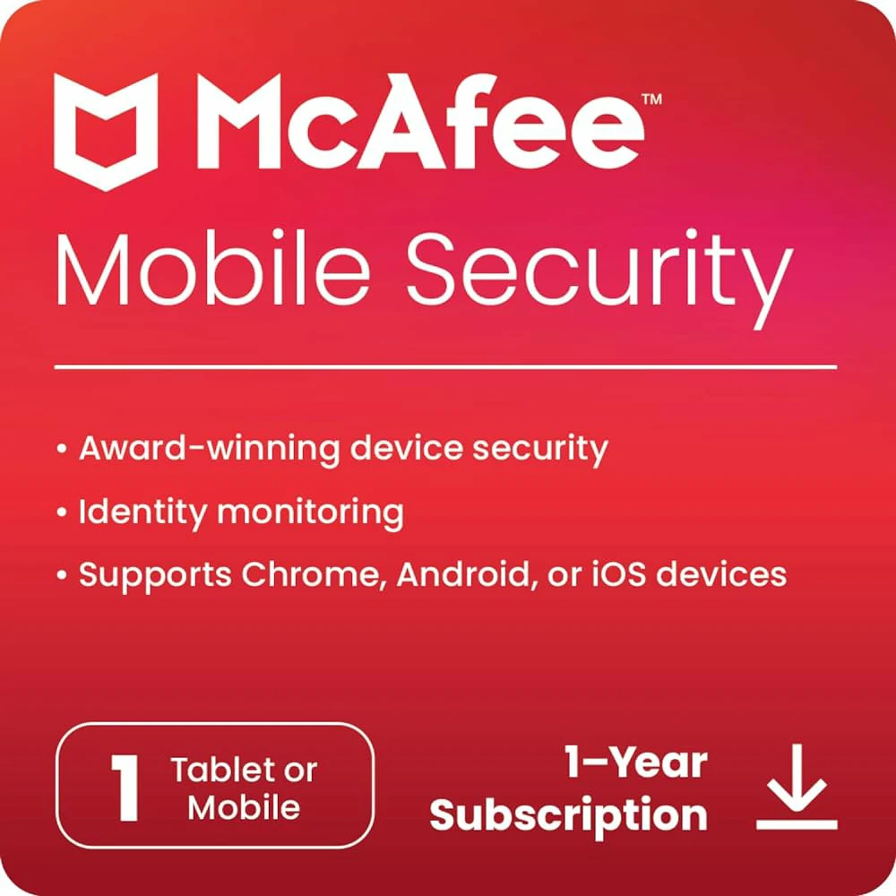 McAfee Mobile Security 10 Device 1 Year