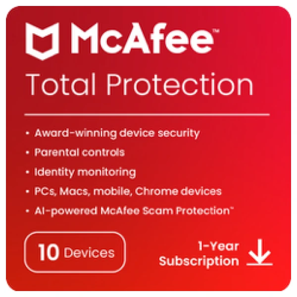 McAfee Total Protection 10 Device 1 year
