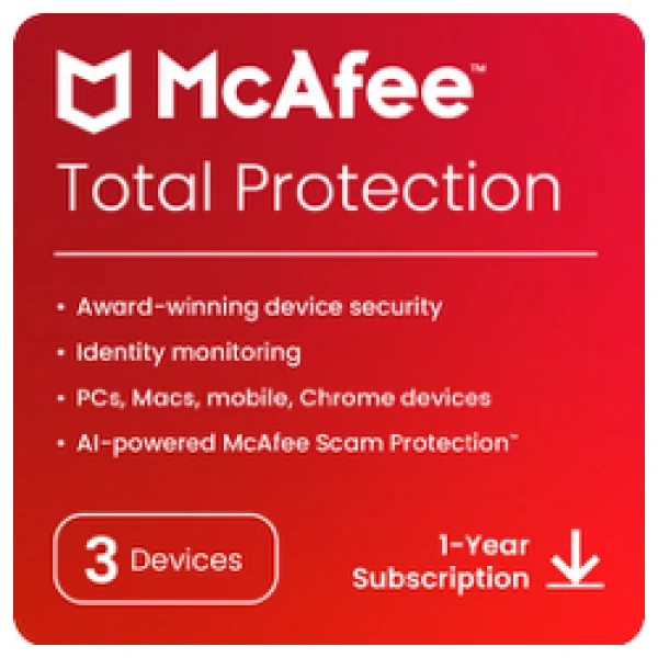 McAfee Total Protection 3 Device 1 Year
